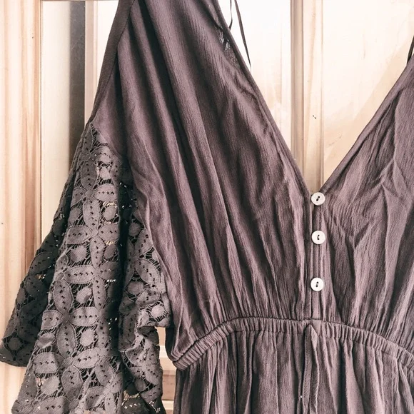 Chocolate Brown Boho Jumpsuit - Picture 4 of 7